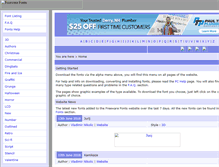 Tablet Screenshot of freewarefonts.com